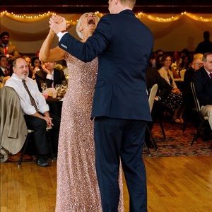 Adrianna Papelle beaded evening gown